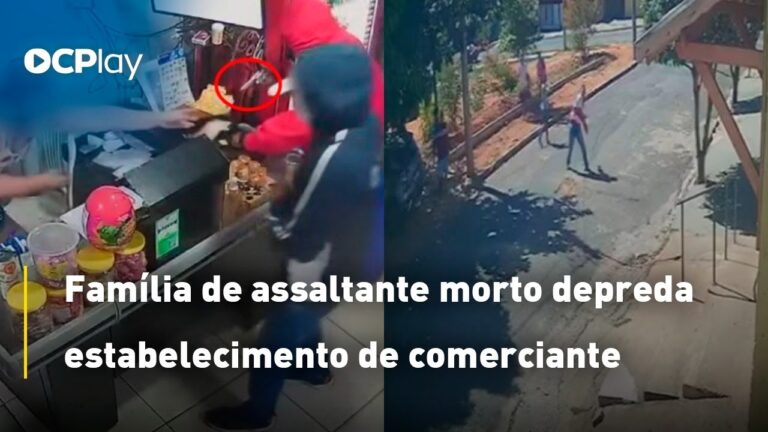 Família de assaltante morto depreda estabelecimento de comerciante