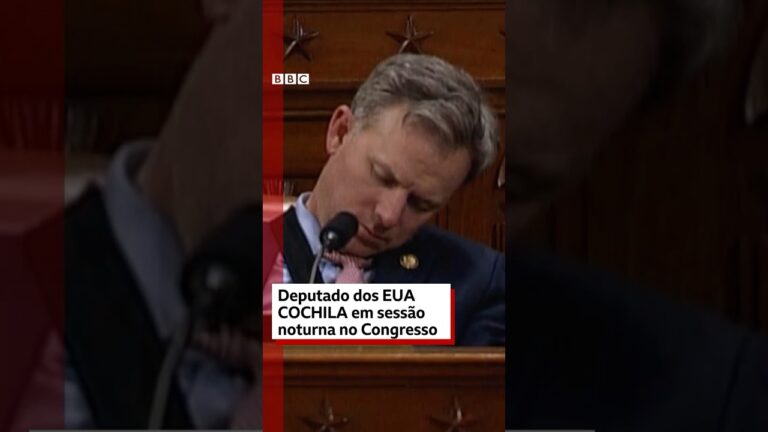 😴🇺🇸 Deputado cochila durante reunião noturna do Congresso americano  #bbcnewsbrasil