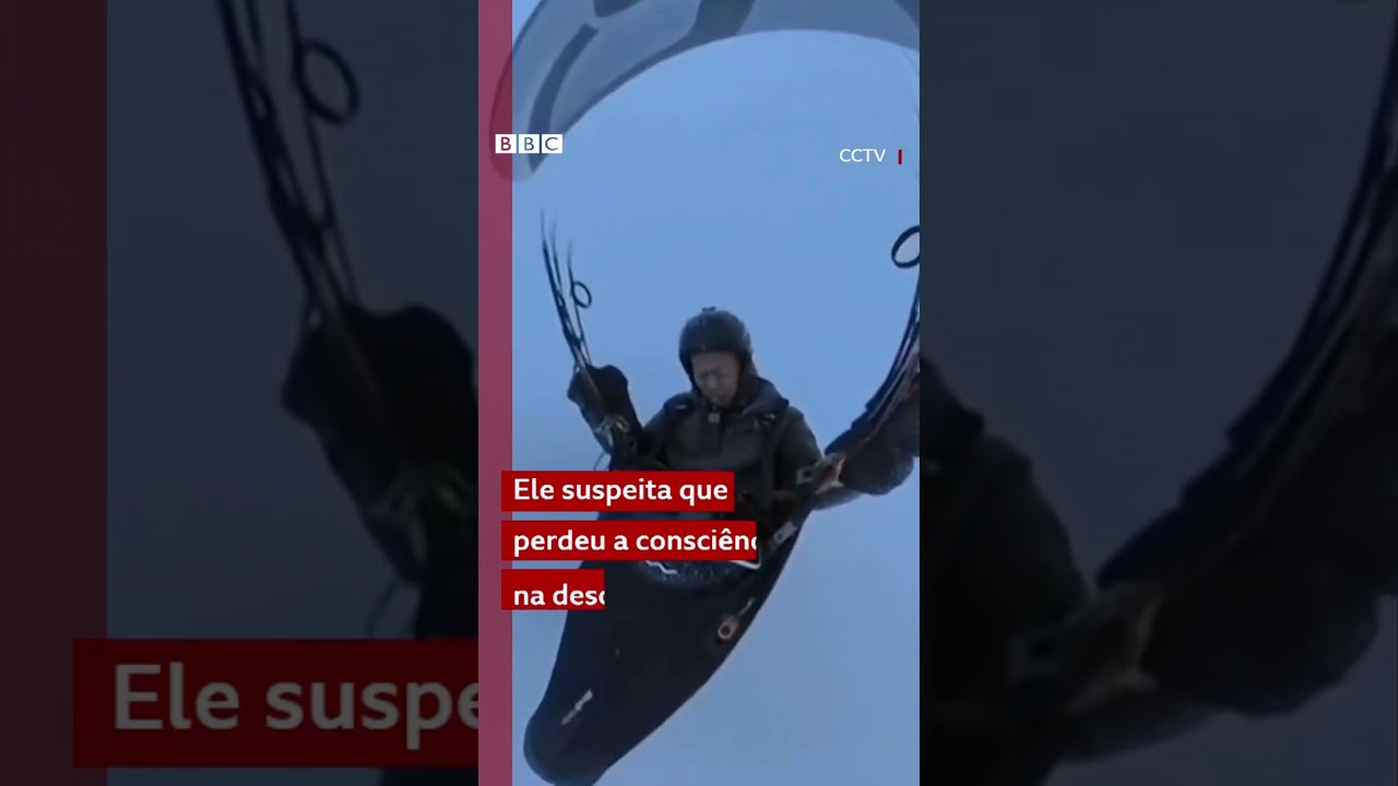Homem sobrevive a voo acidental de parapente a 8 mil metros de altitude 🤯 #bbcnewsbrasil
