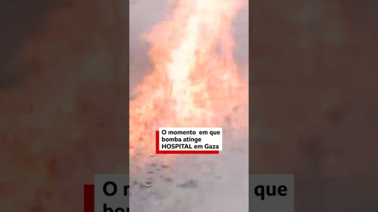 Gaza: imagens mostram momento em que hospital é atingido por ataque aéreo de Israel #bbcnewsbrasil