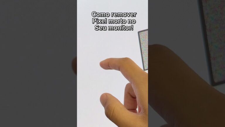 Como remover Pixel morto da sua tela