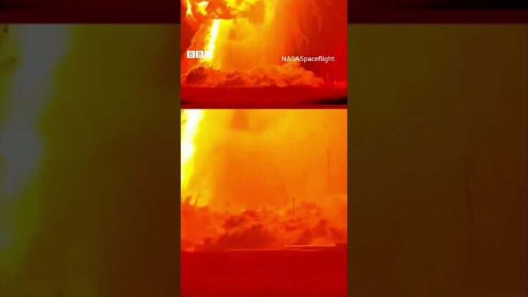 🚀 Veja momento em que o foguete da SpaceX explode e vira enorme bola de fogo #bbcnewsbrasil
