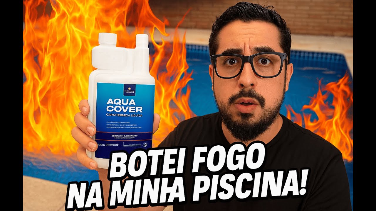 BOTEI FOGO NA CAPA DA MINHA PISCINA E MOSTREI A CAPA INVISÍVEL DE PISCINA