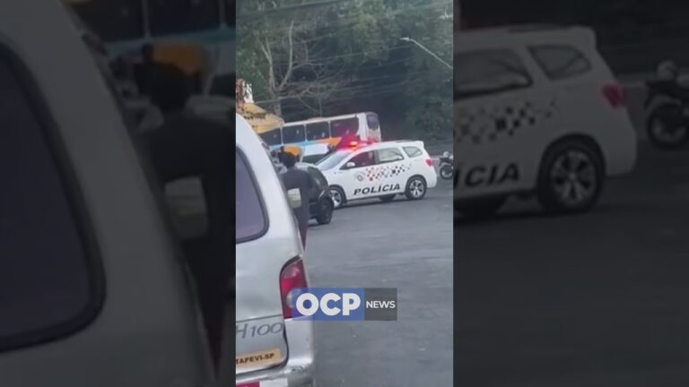 Homem furta ônibus e bate em local onde a esposa estava