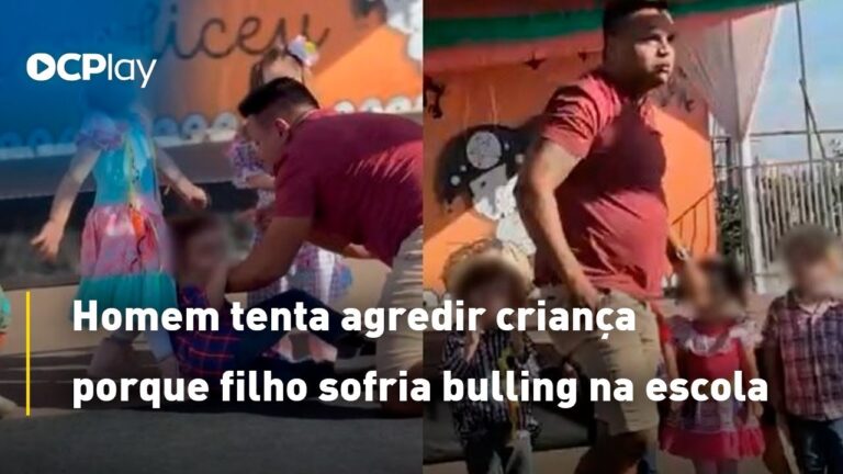 Homem tenta agredir criança porque filho sofria bulling na escola