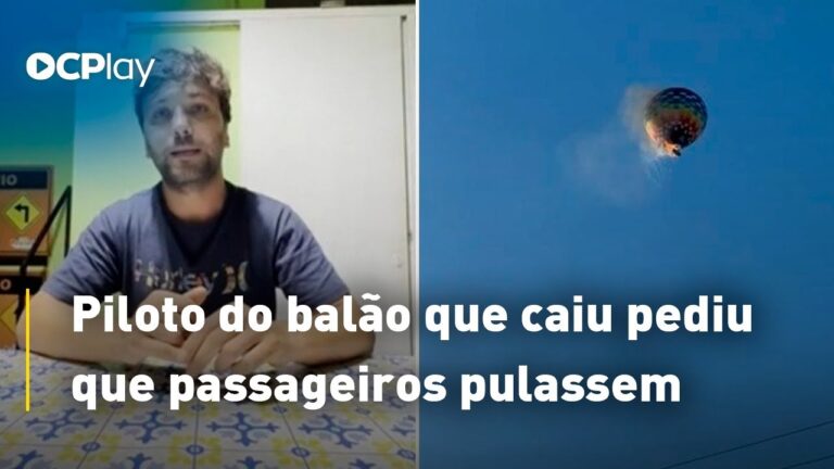 Piloto do balão que caiu em Praia Grande pediu que passageiros pulassem