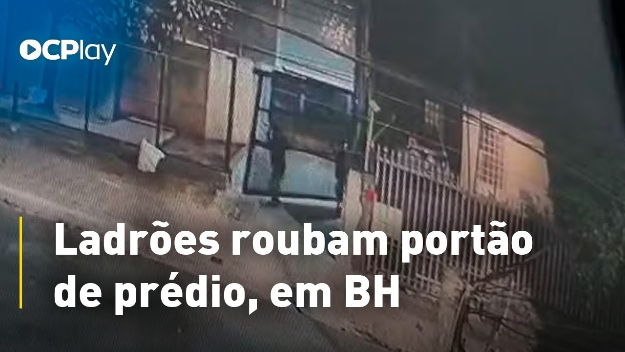 Ladrões roubam portão de prédio, em BH