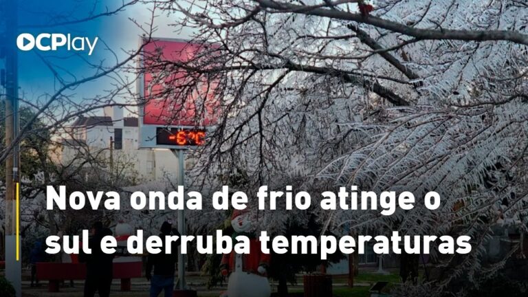 Nova onda de frio atinge o sul e derruba temperaturas