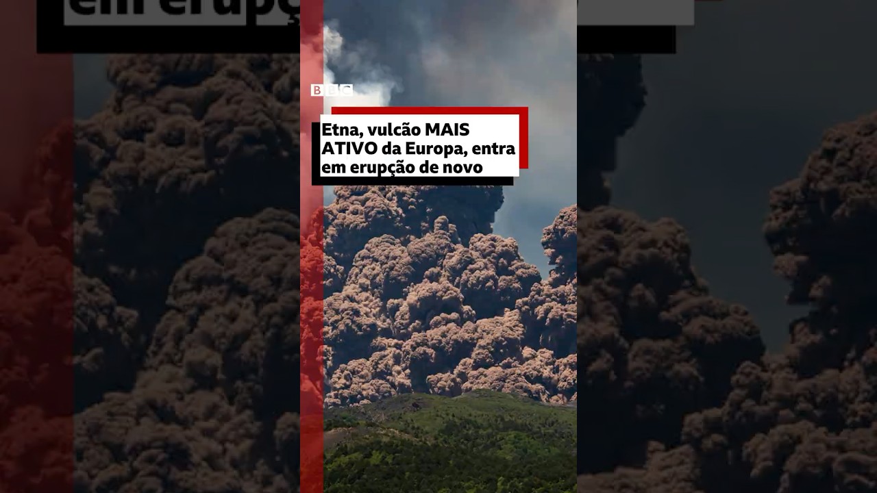 As enormes nuvens de fumaça e cinzas que saíram do do Monte Etna, na Itália 🌋🇮🇹  #bbcnewsbrasil