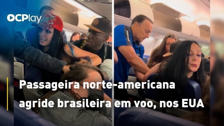 Passageira norte-americana agride brasileira em voo, nos EUA