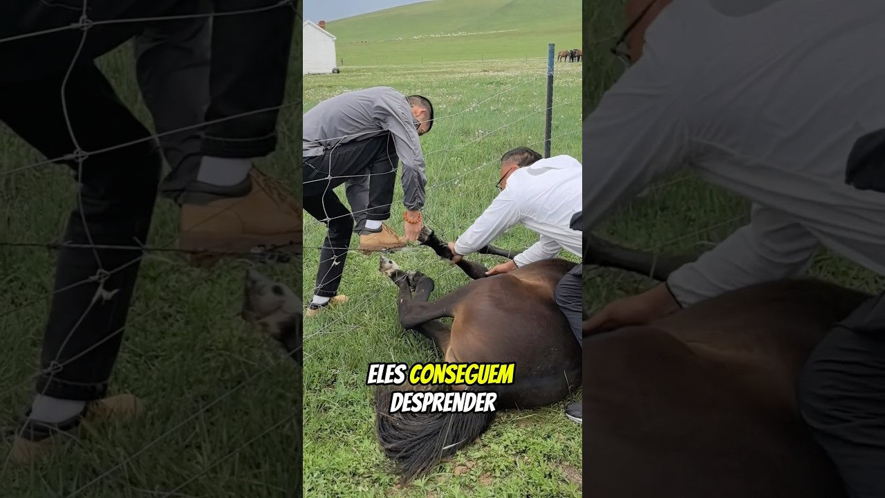 ESSA CAVALO FICOU BASTANTE AGRADECIDO APÓS A NOBRE ATITUDE DESSES HOMENS