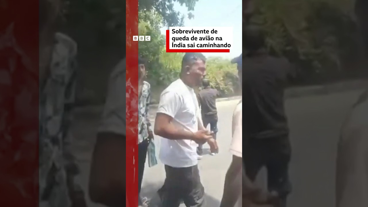 Homem que teria sido único sobrevivente de queda sai caminhando do avião  #bbcnewsbrasil