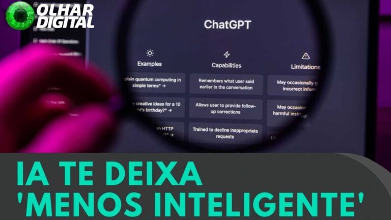 Uso em excesso do ChatGPT pode nos deixar menos inteligentes, diz estudo