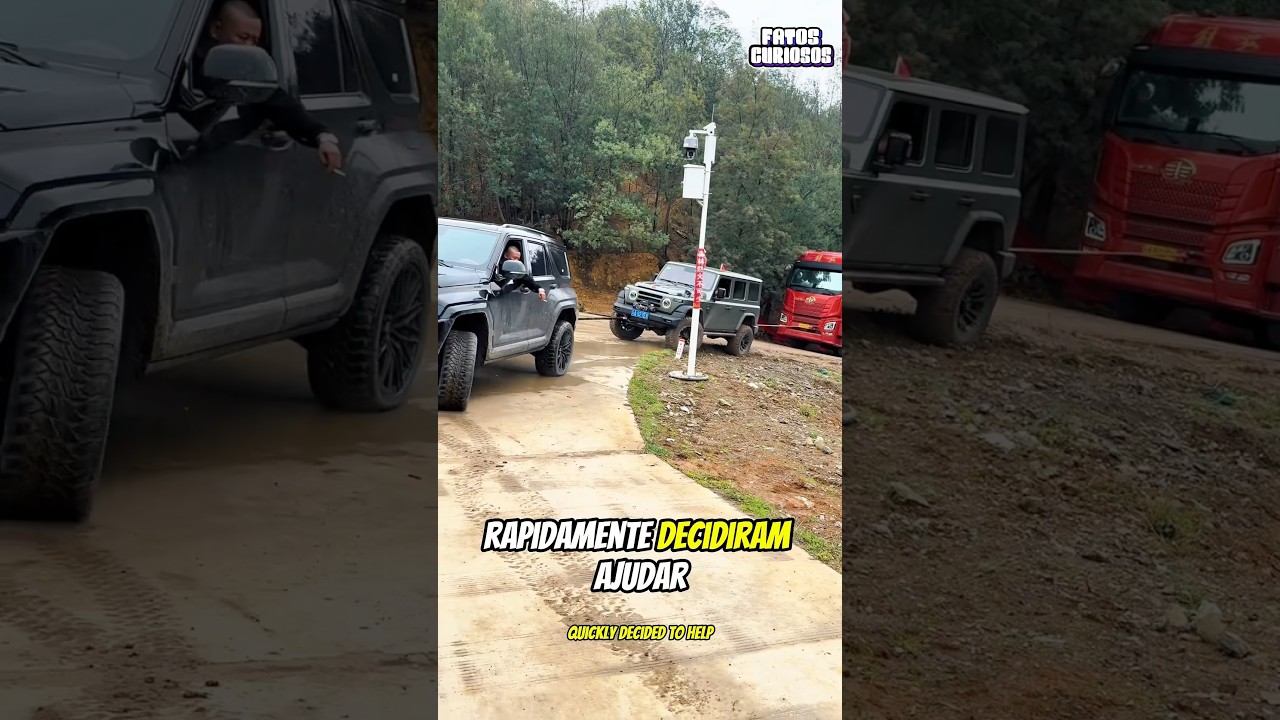 APÓS FICAR COM SEU CAMINHÃO PRESO A NOBRE ATITUDE DESSES GAROTOS MUDARAM O DIA DESSE CAMINHONEIRO