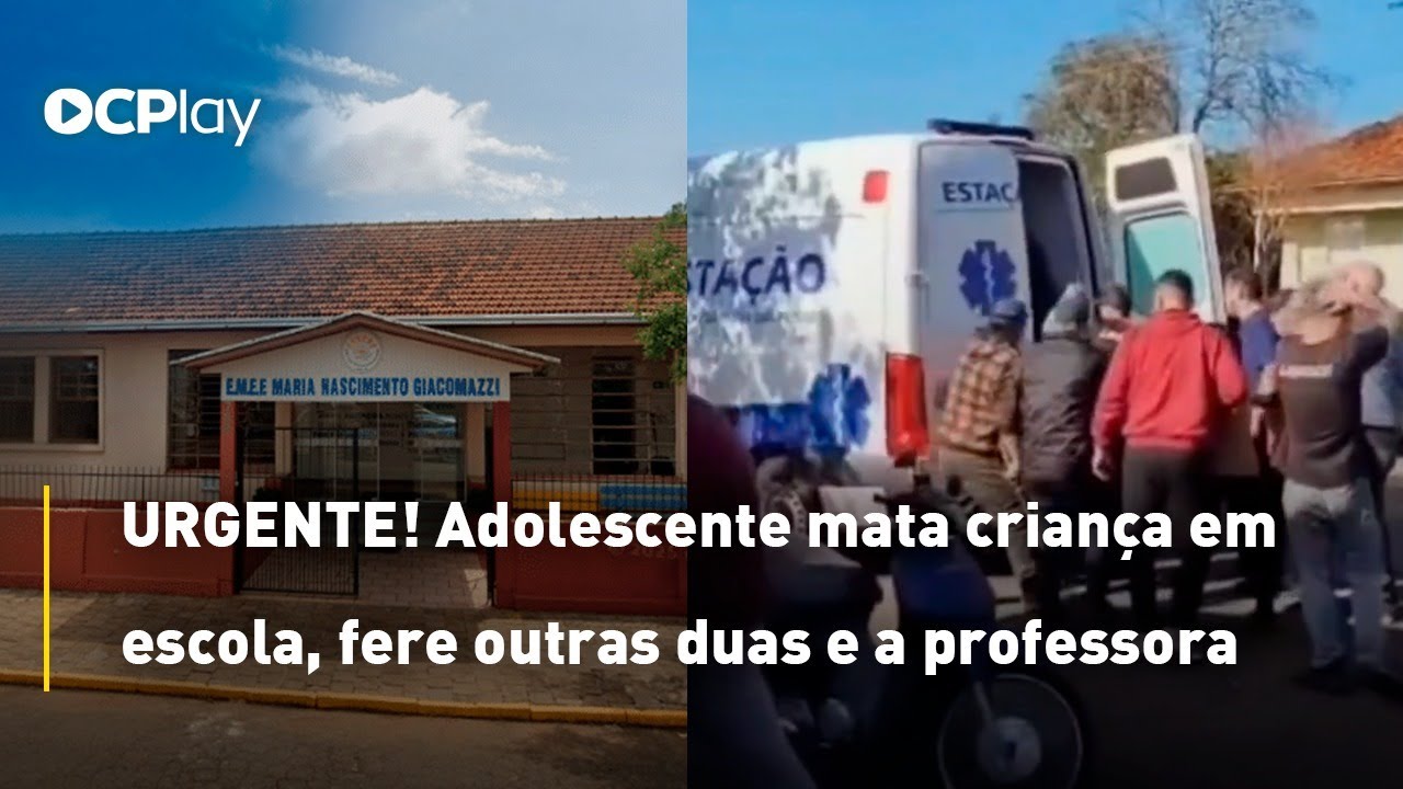 Adolescente mata criança em escola, fere outras duas e a professora