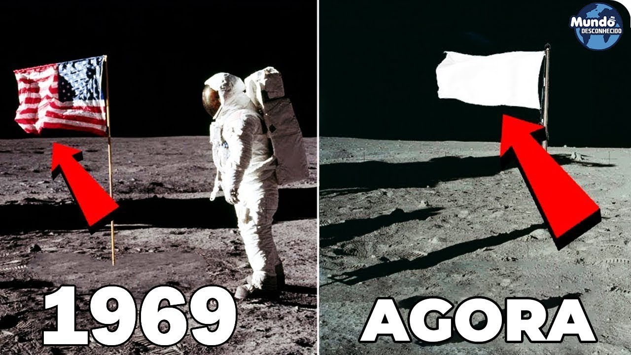 Bandeira que a tripulação da Apollo 11 colocou na lua ficou branca do nada intrigando os cientistas