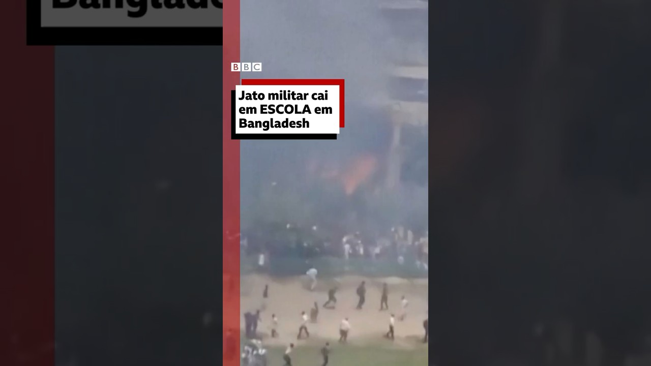 Avião cai em escola em Bangladesh 🚨🇧🇩