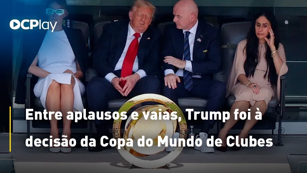 Entre aplausos e vaias, Trump foi à decisão da Copa do Mundo de Clubes