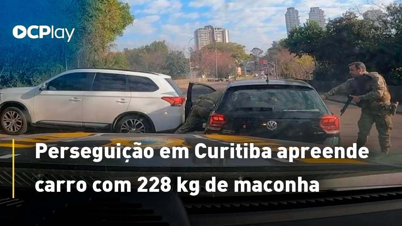Perseguição em Curitiba apreende carro com 228 kg de maconha