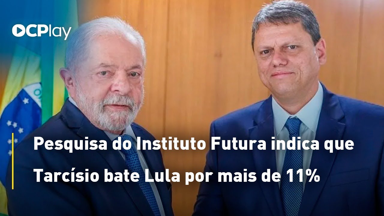 Pesquisa do Instituto Futura indica que Tarcísio bate Lula por mais de 11%