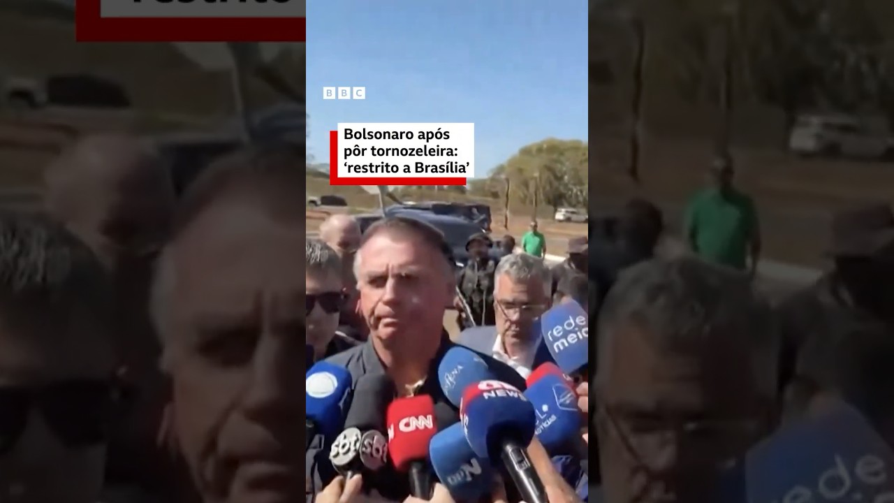 A declaração de Bolsonaro após colocar tornozeleira eletrônica: 'Estou restrito a Brasília’ 🇧🇷🗣️