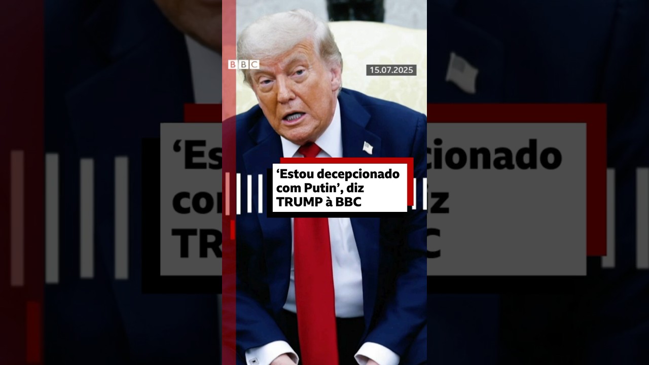 Trump sobre Putin: 'Estou decepcionado com ele'