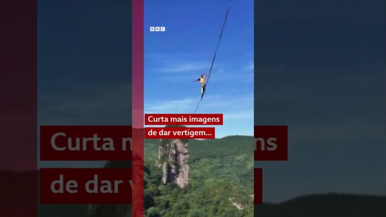 A competição de equilíbrio a 400 metros de altura 🤯⛰️🌏