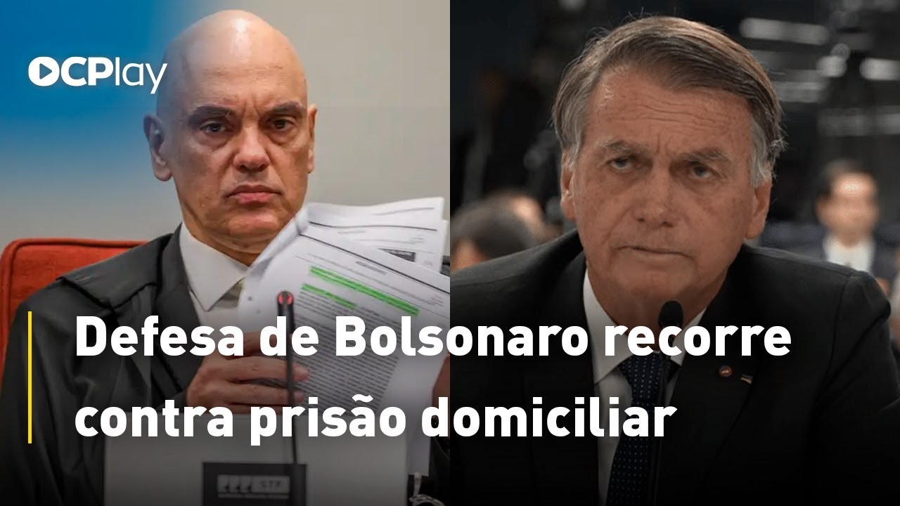 Defesa de Bolsonaro recorre contra prisão domiciliar