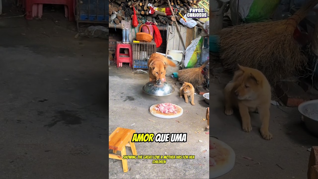 O AMOR DE MÃE DESSA CACHORRINHA FALOU MAIS ALTO