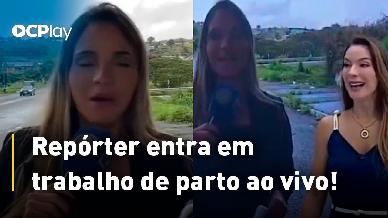 Repórter entra em trabalho de parto ao vivo!