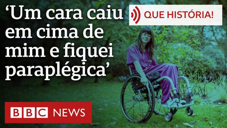 'Um cara caiu em cima de mim no shopping e fiquei paraplégica'