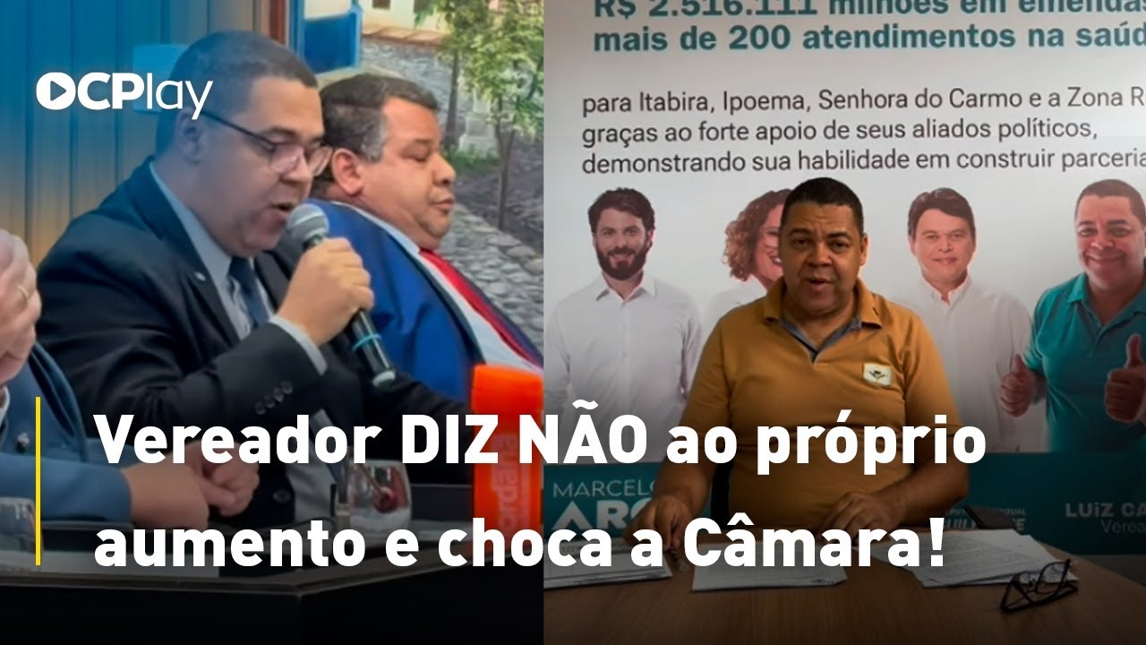Vereador DIZ NÃO ao próprio aumento e choca a Câmara!
