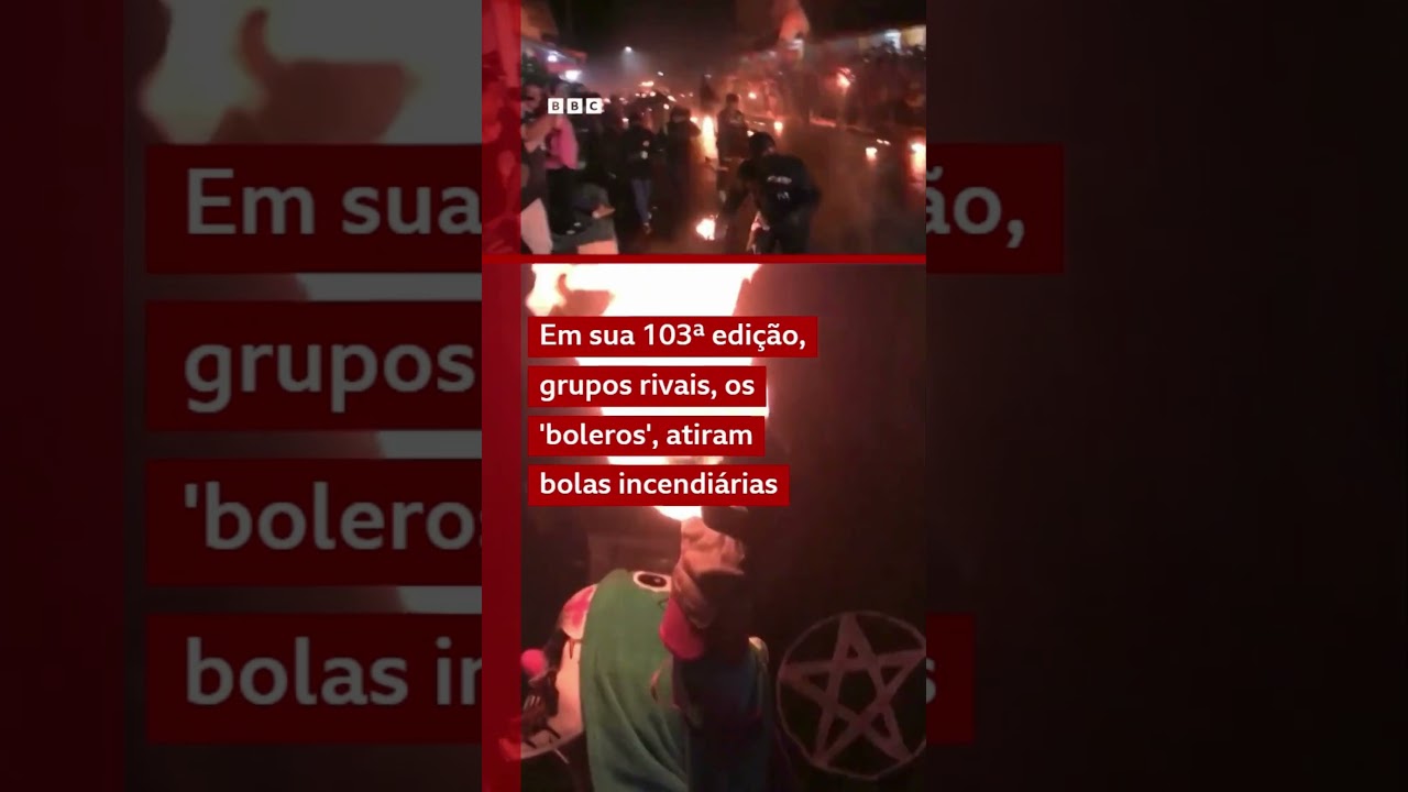 A tradicional guerra de bolas de fogo nas ruas de El Salvador