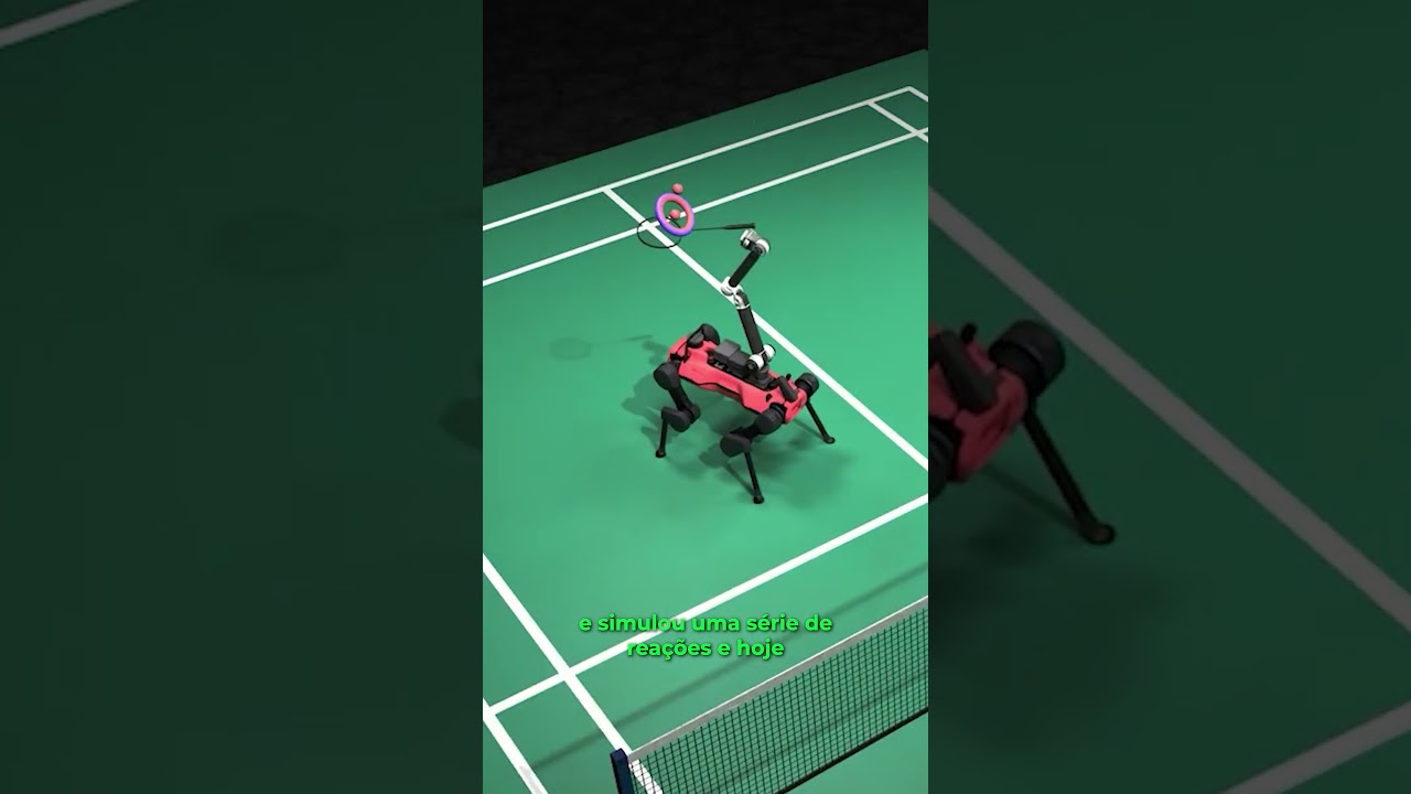 Cão-robô aprende a jogar badminton