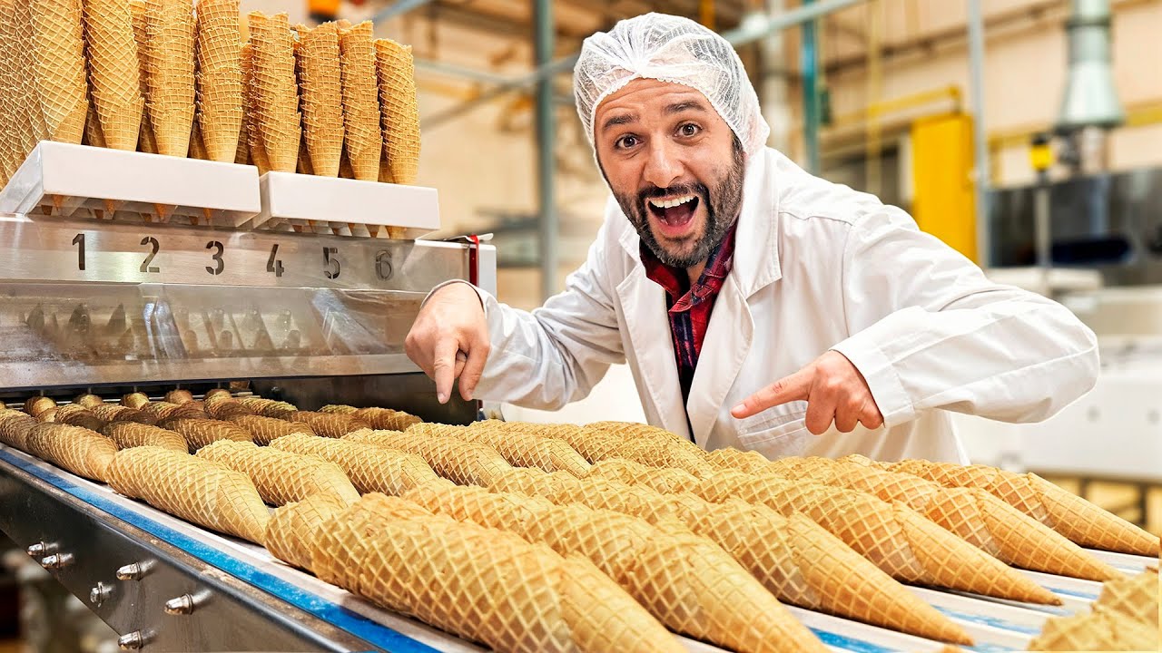 COMO é FABRICADA a CASQUINHA de SORVETE! #Boravê