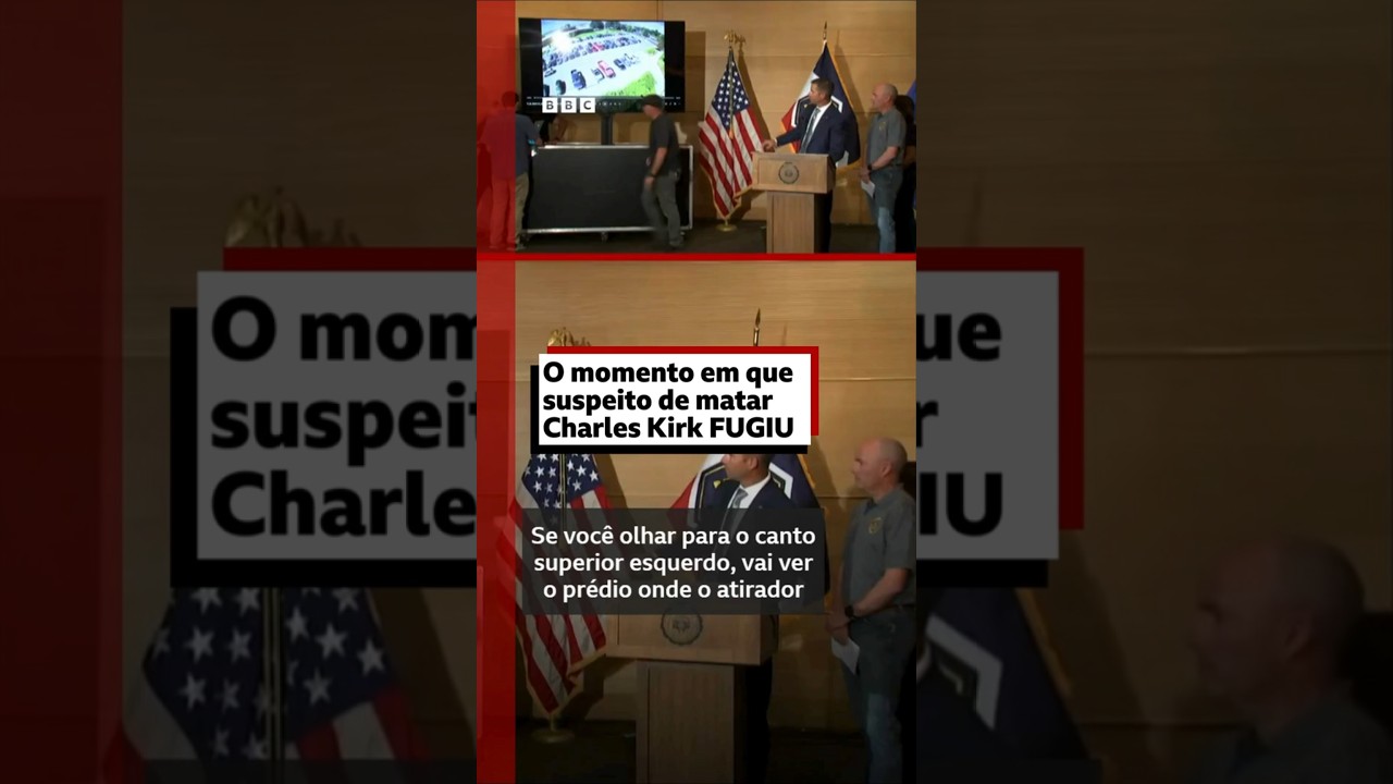 O momento em que suspeito de matar Charlie Kirk fugiu #bbcbrasil #noticias