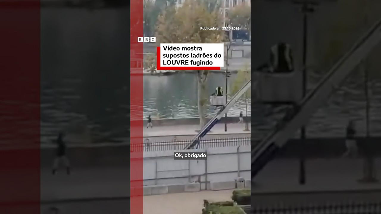 💎👀 Vídeo mostra supostos ladrões do Louvre fugindo
