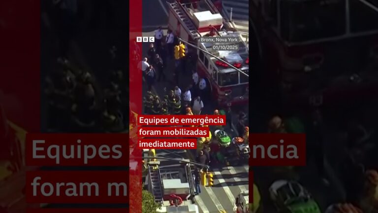 🏢🇺🇸 Fenda gigante se abre em prédio em Nova York