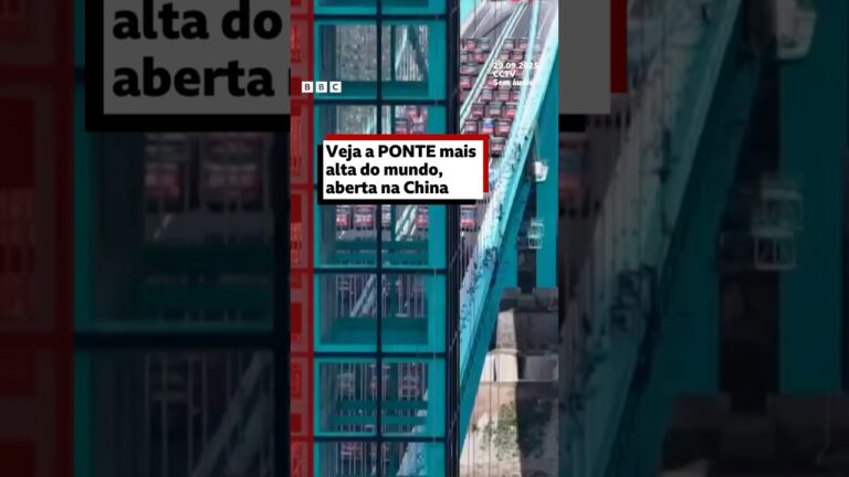 China inaugura oficialmente ponte mais alta do mundo