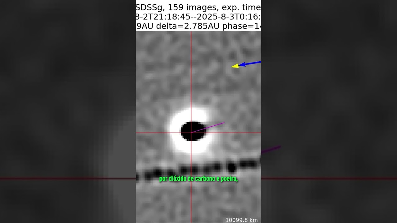 Cometa 3I/ATLAS lança jato de gelo e poeira em direção ao Sol