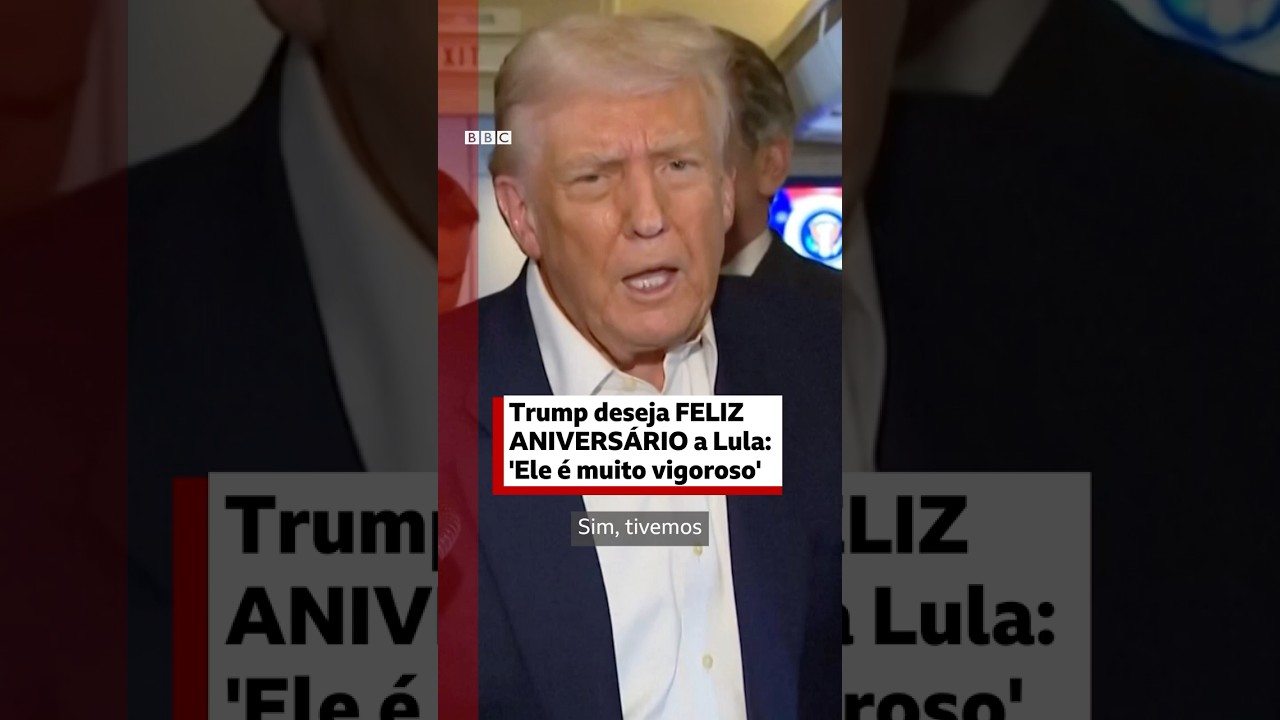 'Ele é muito vigoroso': o parabéns de Trump ao presidente Lula