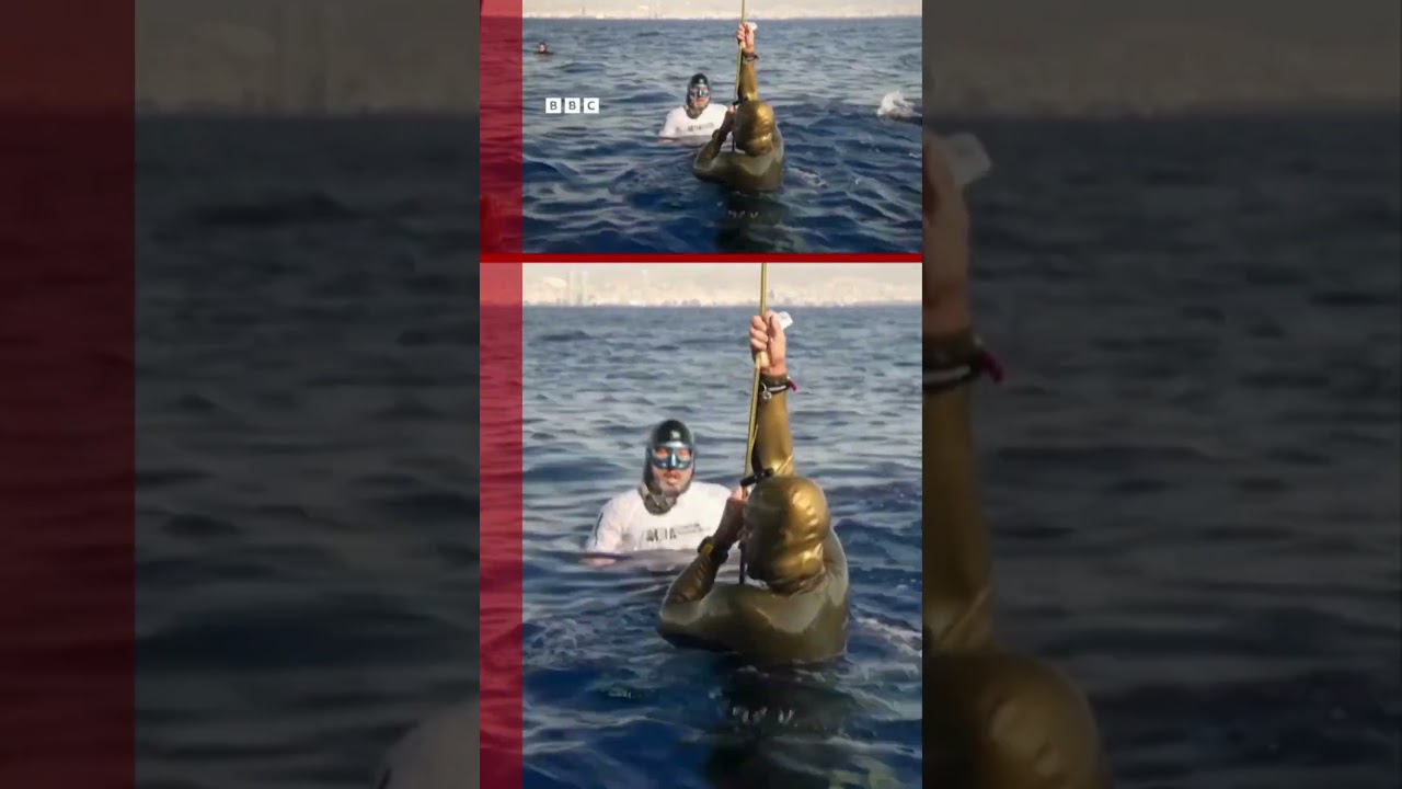 Mergulhador bate recorde ao descer 126 metros sem equipamentos