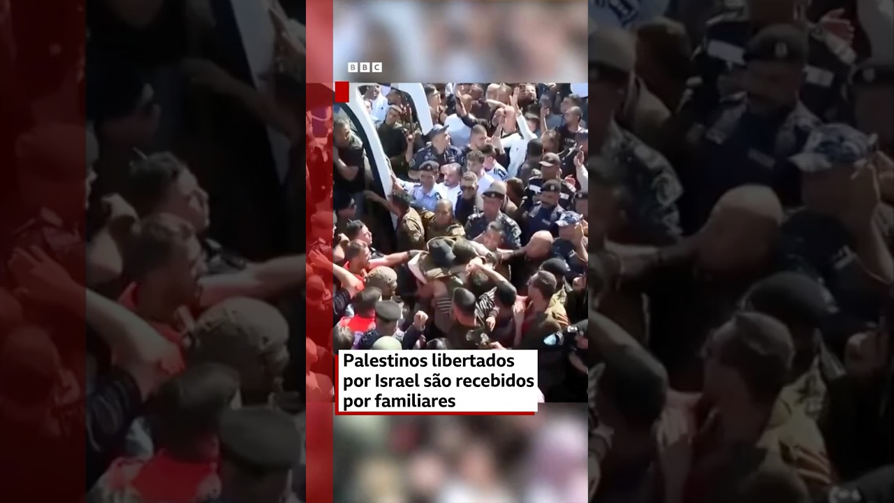 Multidões de prisioneiros palestinos libertados são recebidos na Cisjordânia 🇵🇸📹⁠