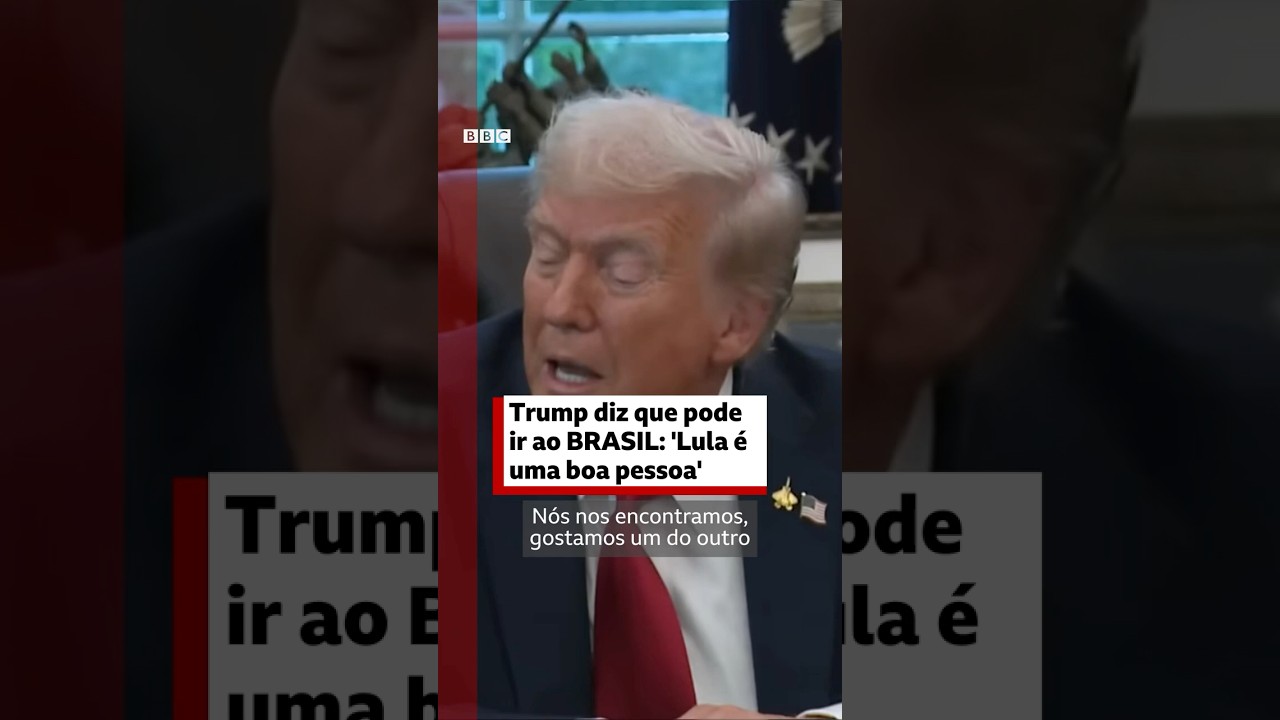 Trump diz que pode ir ao Brasil: 'Lula é uma boa pessoa'