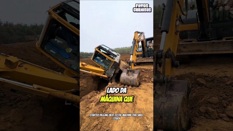 ESSA MULHER IMPRESSIONOU A TODOS AO RESGATAR ESCAVADEIRA PRESA EM UMA VALA