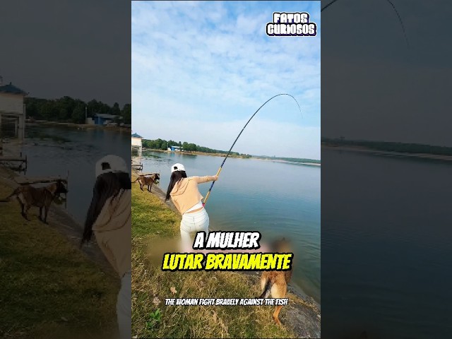 CACHORRO HERÓI RESGATA VARA DE PESCA COM PEIXE ENORME NO SEU ANZOL