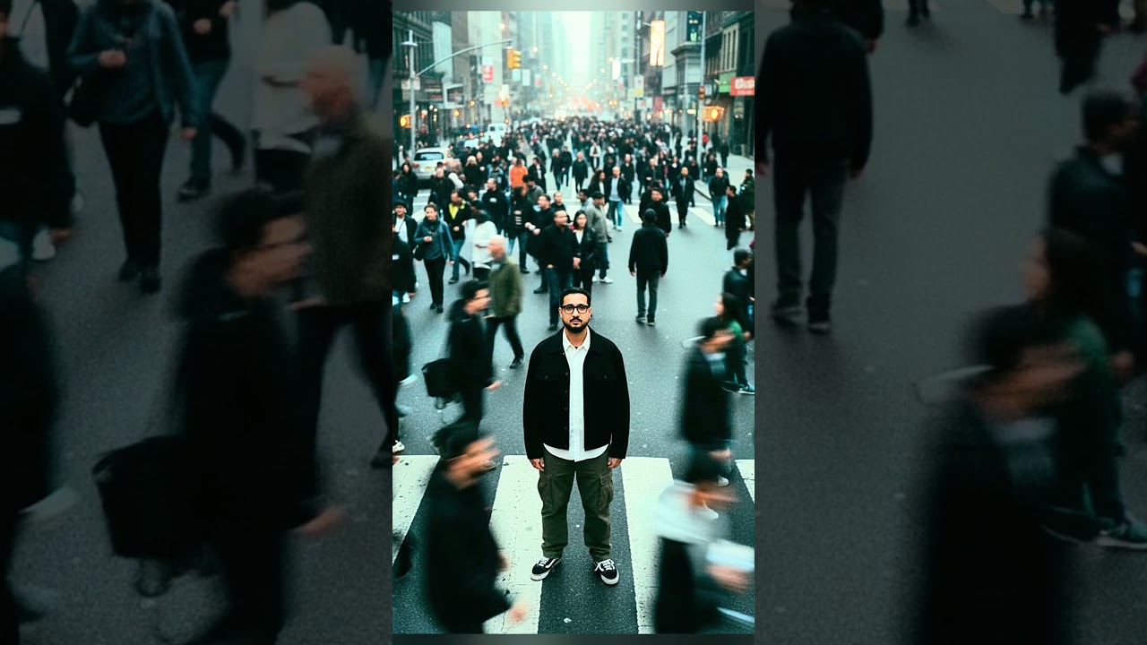 Como fazer um efeito viral de ficar parado no meio da rua