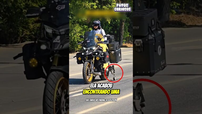 💡 GENIAL! Ela Colocou Rodinhas Em Sua Moto Porque Não Conseguia Alcançar o Chão 🏍️