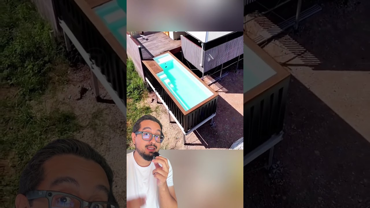 Piscina em container é genial
