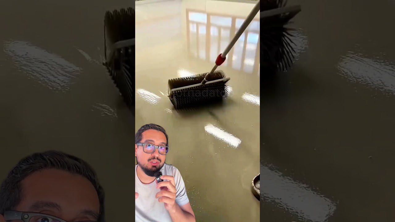 Piso autonivelante é muito usado na China